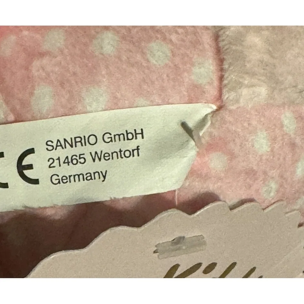 Sanrio Hello Kitty Plush Rattle Baby Lovey Polka Dot Nakajima Germany 2010 Rare